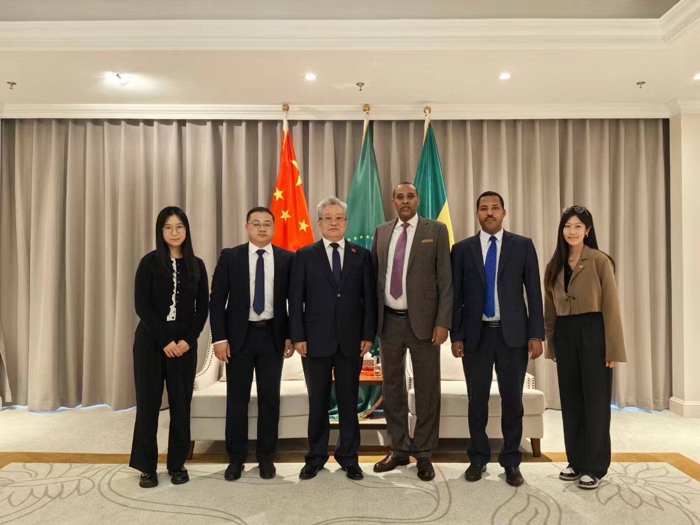 中非经济贸易工作委员会拜会埃塞俄比亚驻华大使馆-中非友好经贸发展工作委员会